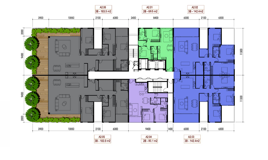 Mặt bằng căn hộ
