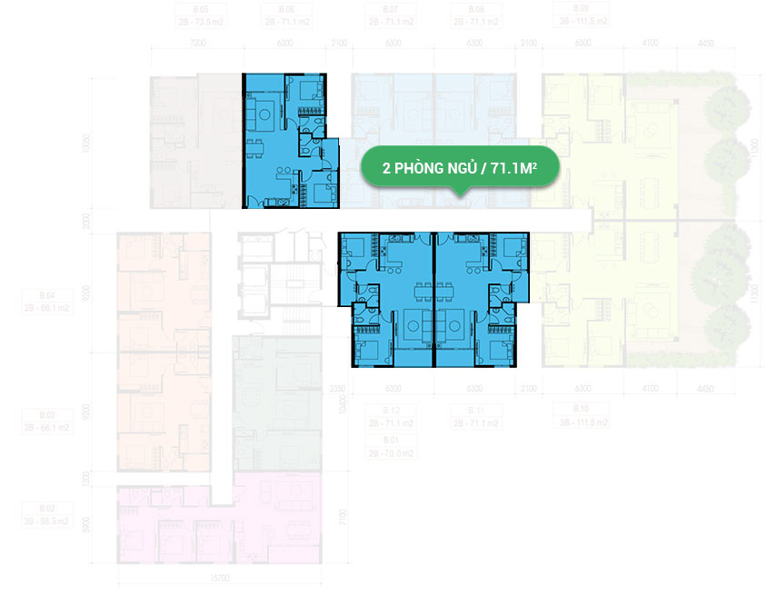 Mặt bằng căn hộ