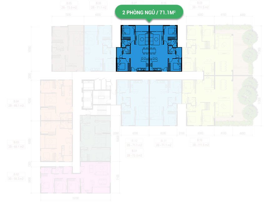 Mặt bằng căn hộ