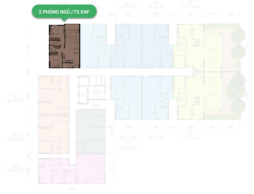 Mặt bằng căn hộ