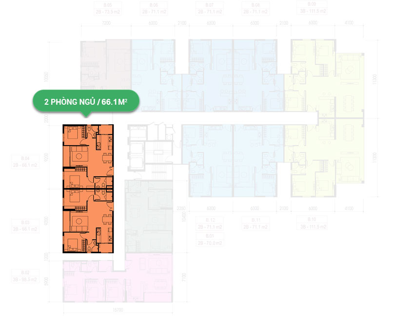 Mặt bằng căn hộ