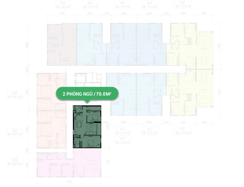 Mặt bằng căn hộ