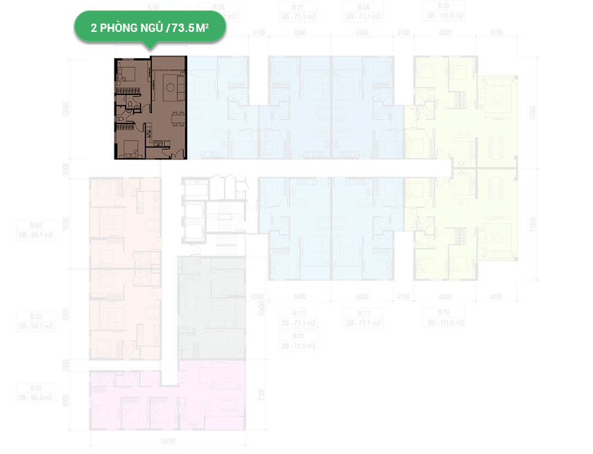 Mặt bằng căn hộ