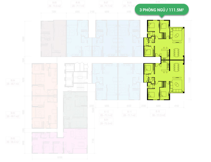 Mặt bằng căn hộ