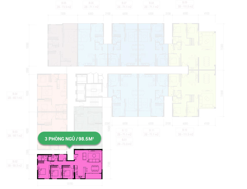 Mặt bằng căn hộ