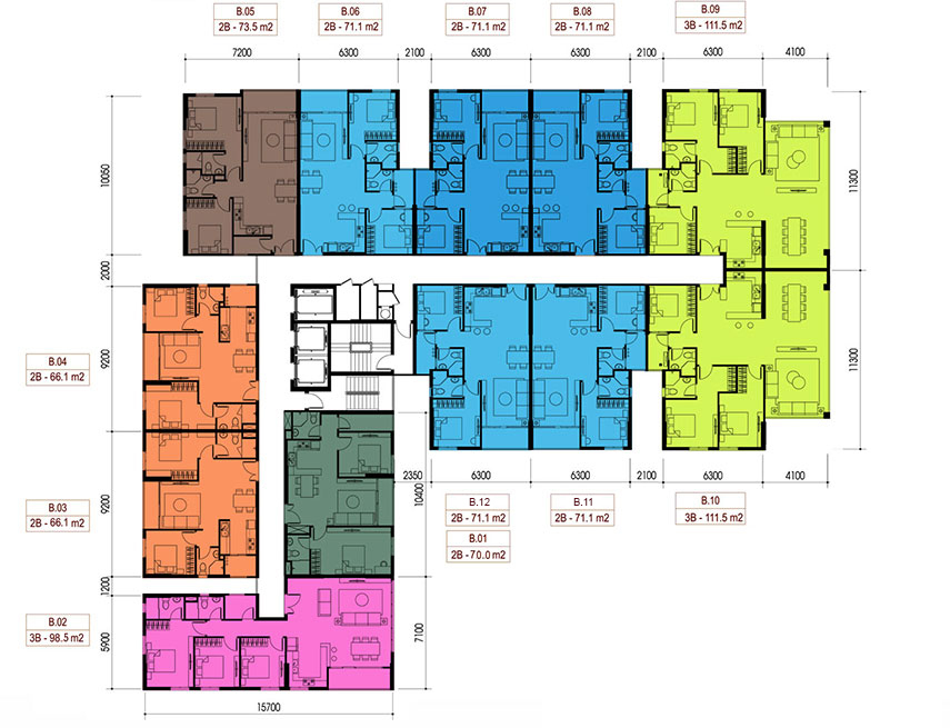 Mặt bằng căn hộ