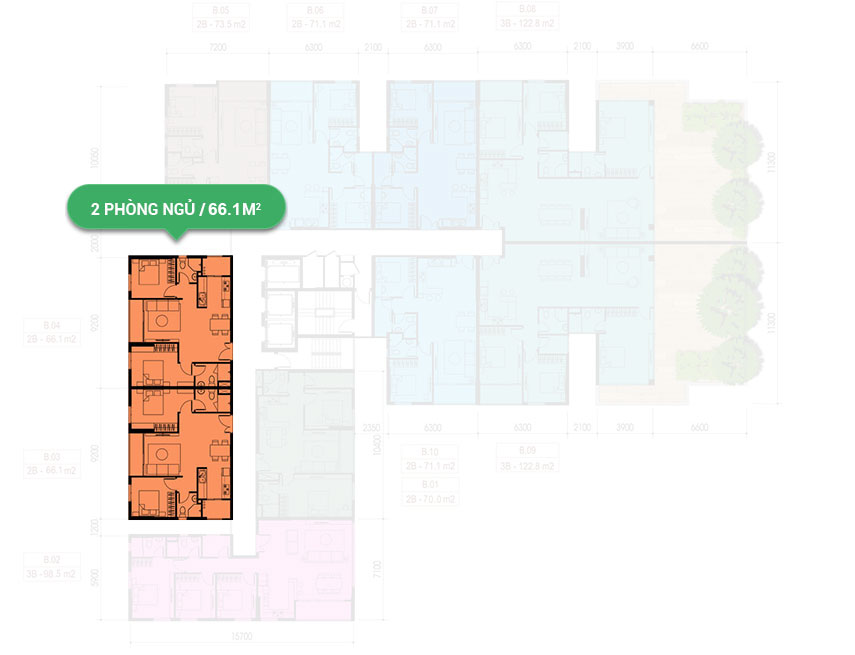 Mặt bằng căn hộ