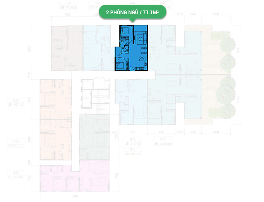 Mặt bằng căn hộ