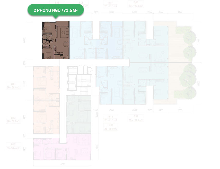 Mặt bằng căn hộ