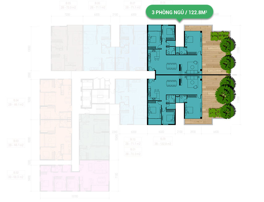 Mặt bằng căn hộ