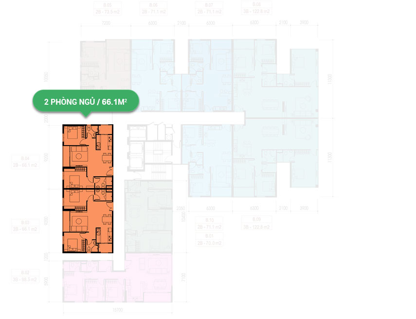 Mặt bằng căn hộ