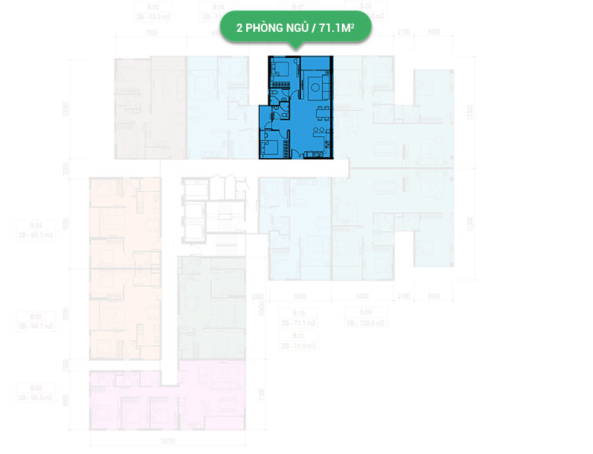 Mặt bằng căn hộ