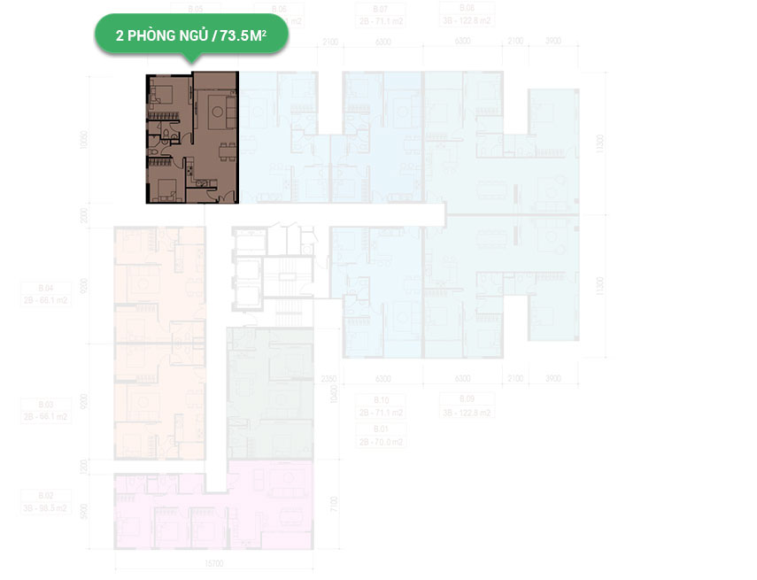 Mặt bằng căn hộ