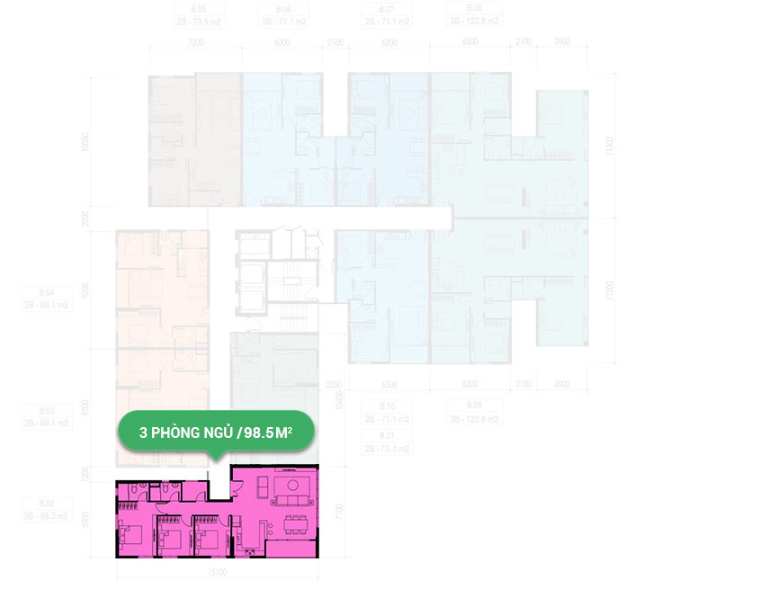 Mặt bằng căn hộ