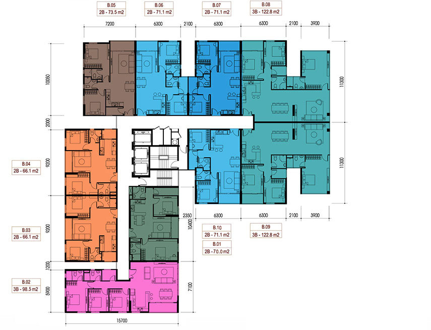 Mặt bằng căn hộ