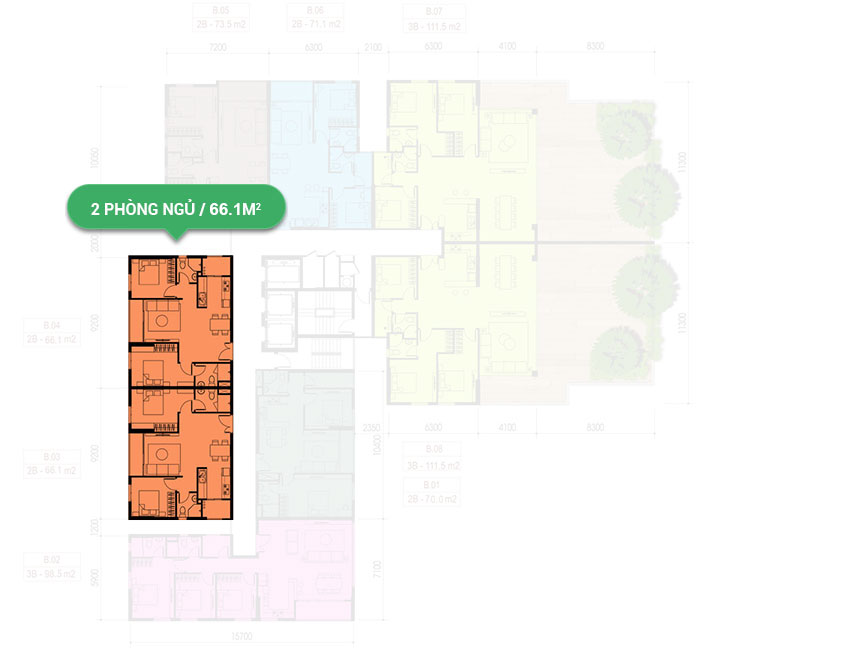 Mặt bằng căn hộ