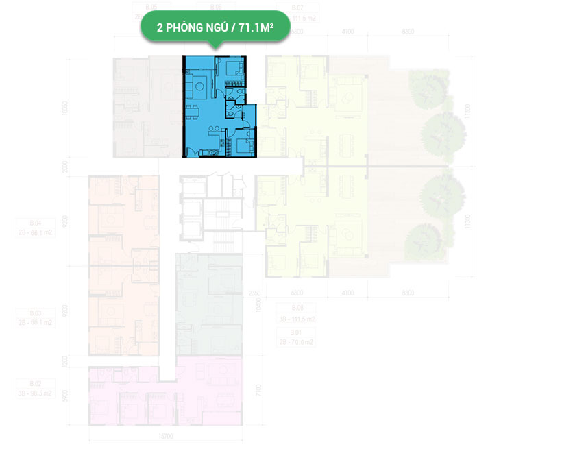 Mặt bằng căn hộ