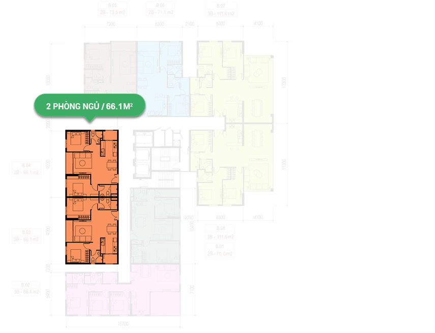 Mặt bằng căn hộ