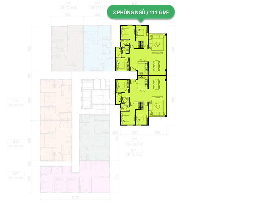 Mặt bằng căn hộ