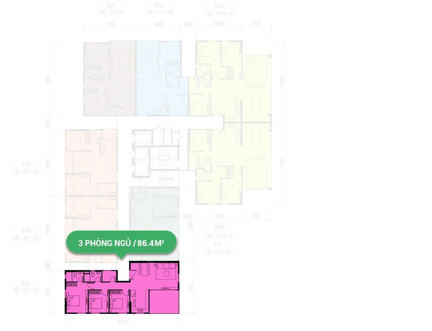 Mặt bằng căn hộ