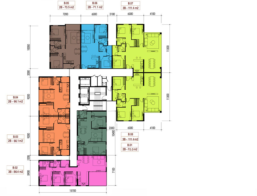 Mặt bằng căn hộ