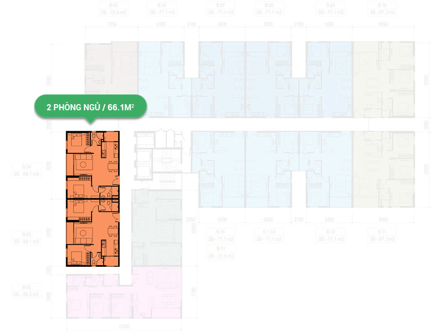 Mặt bằng căn hộ