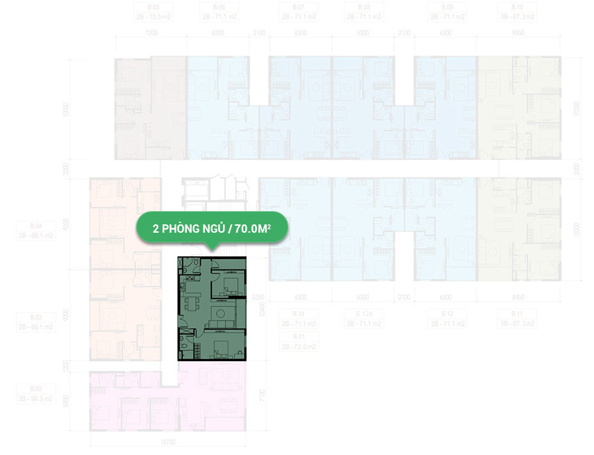 Mặt bằng căn hộ