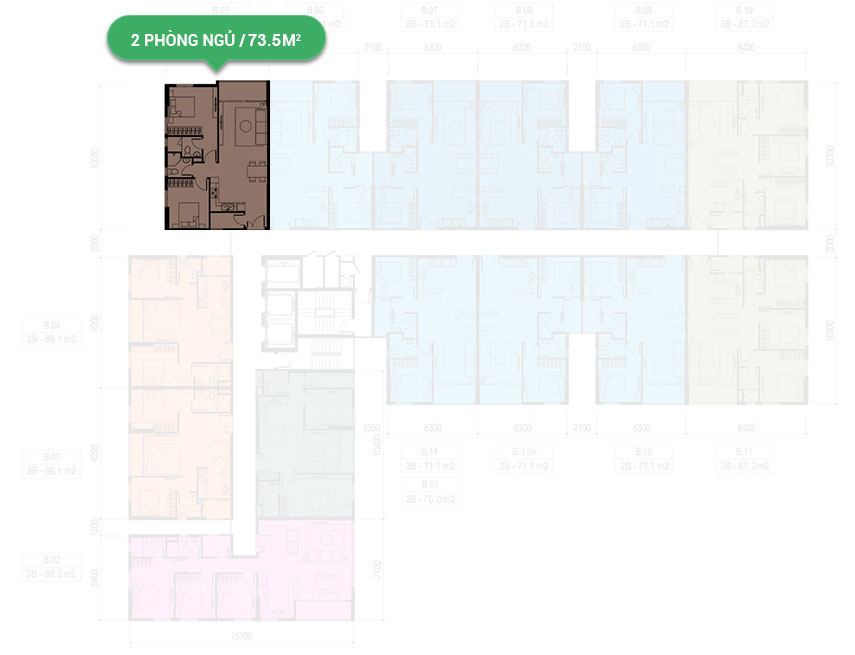 Mặt bằng căn hộ