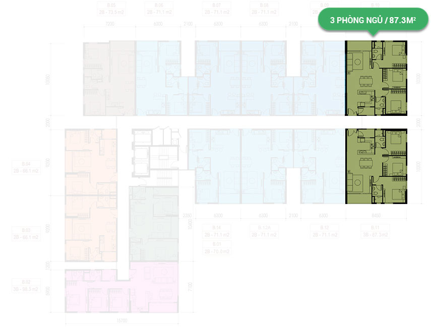 Mặt bằng căn hộ