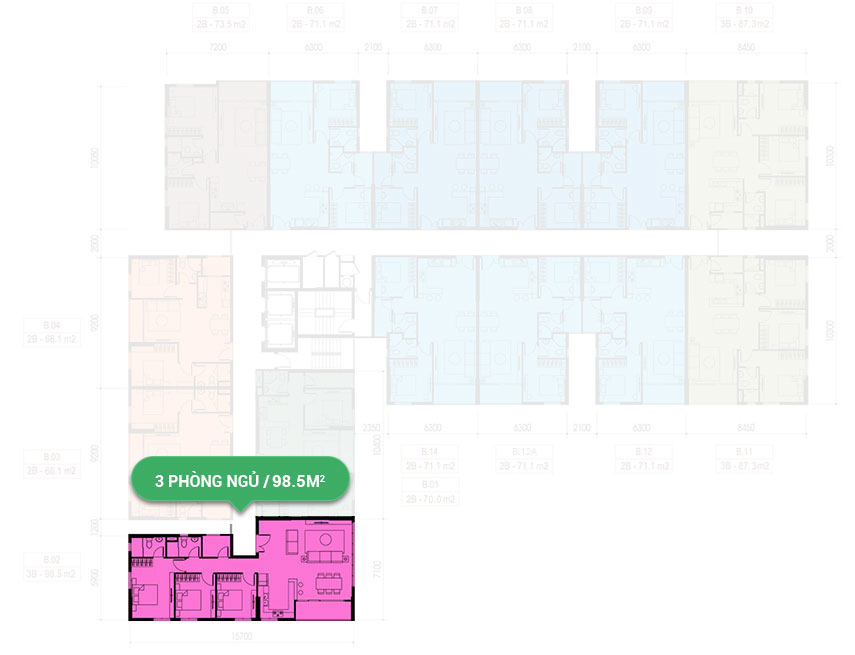 Mặt bằng căn hộ