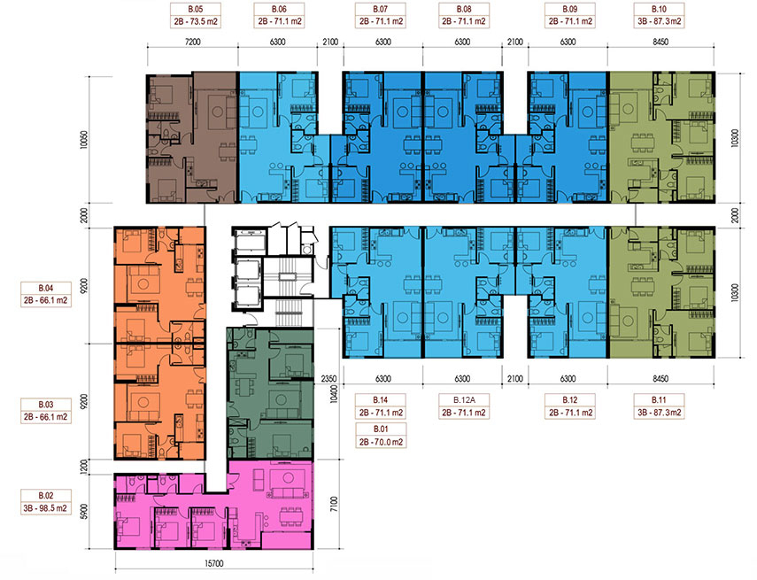 Mặt bằng căn hộ